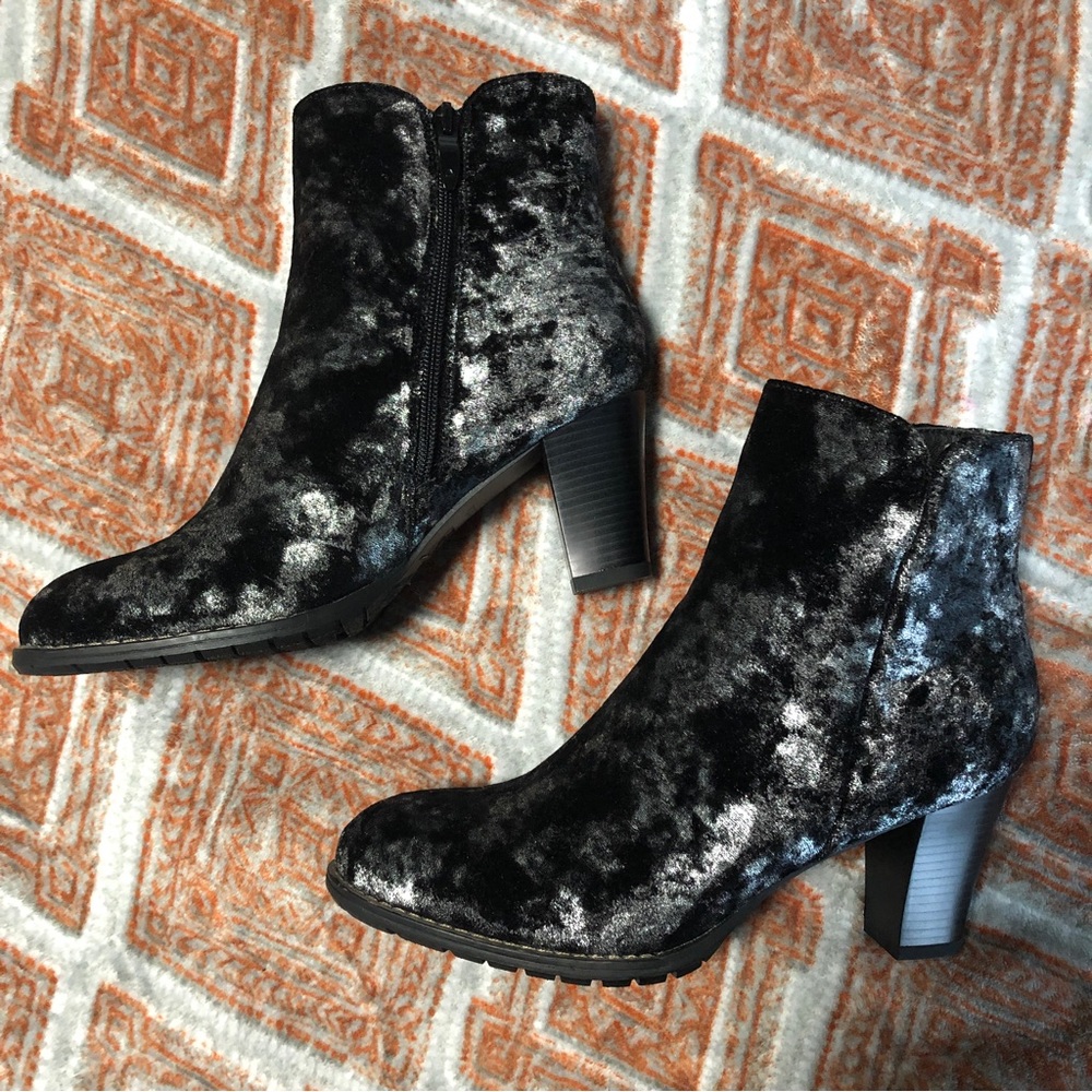 Modcloth Velvet Ankle Booties
